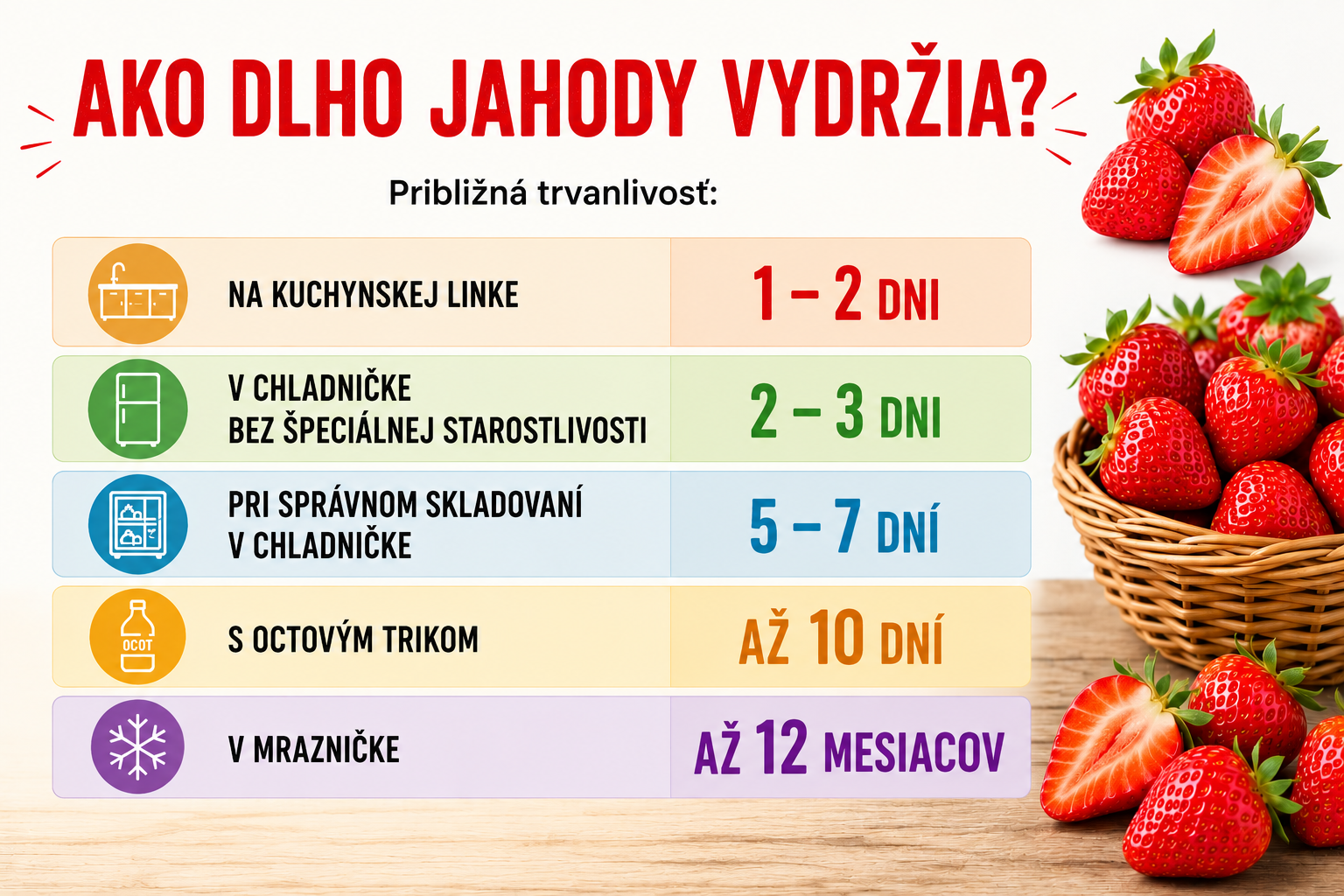 Ako skladovať jahody? 
